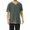 Army Green, variant on V Neck Medieval Peasant Tunic, V Neck Medieval Renaissance Tunic Top, Decorative Trim Short Sleeve Viking Peasant Cosplay Shirt for Larp Halloween Party,Earth Tone Casual Historical Top, Brown L