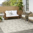 thumbnail image 4 of Nourison Aloha Indoor/Outdoor Ivory/Grey 7' x 10' Area Rug, (7x10), 4 of 9