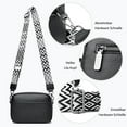 thumbnail image 3 of Bolso bandolera mujer pequeño multibolsillos bandolera gris con 3 correas de hombro intercambiables, 3 of 6