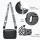 thumbnail image 3 of Bolso bandolera mujer pequeño multibolsillos bandolera gris con 3 correas de hombro intercambiables, 3 of 6