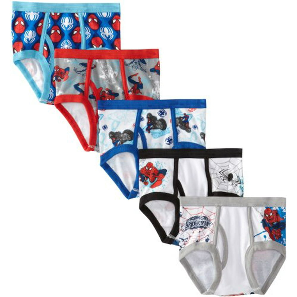 Spider-Man - Spider-Man Boys Underwear, 5 Pack Briefs Sizes 4 - 8