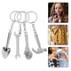 thumbnail image 5 of EeaseMX 4 llaveros con forma de herramienta, llaveros únicos, adornos para llaves para hombres y mujeres (plata), 5 of 7