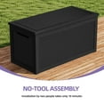 thumbnail image 3 of Uforic XXL 260 Gal Large Deck Box, Outdoor Rattan Storage Box, Waterproof & Lockable,Black, 3 of 9