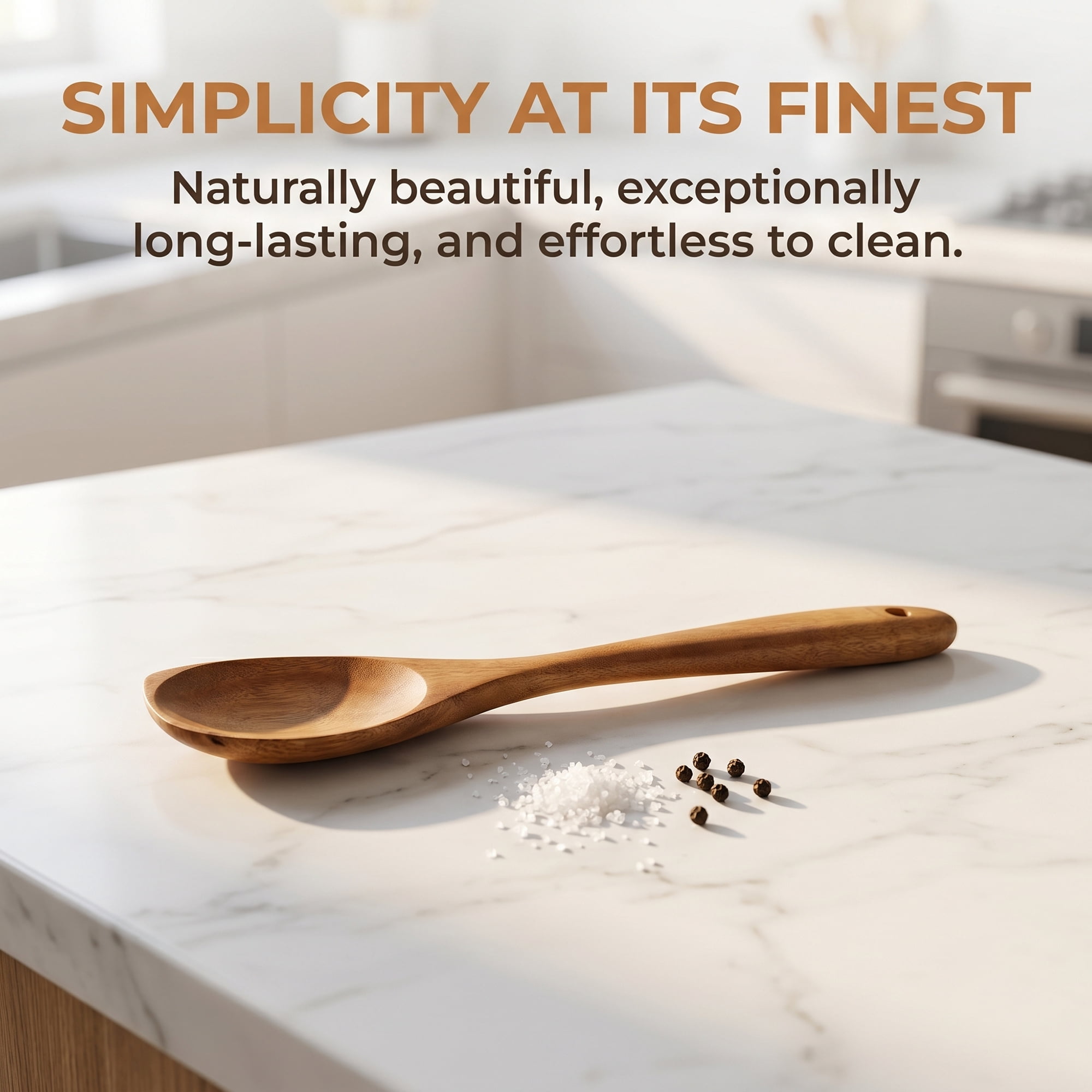 Unique Bargains 1Pcs Wood Scratch Proof for Non Stick Pans Heat Resistant Kitchen Spoon B