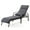 Dark & Gray, variant on Pellebant Outdoor Chaise Lounge Metal Patio Adjustable Recliner Chair, Tan