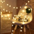 thumbnail image 2 of Cadena de luz Decoración de la habitación Fiesta navideña Luz Acampar al aire libre Modelado decorativo Lámpara colgante SnowflakeColor cálido5,50 metros y 50 luces, 2 of 5