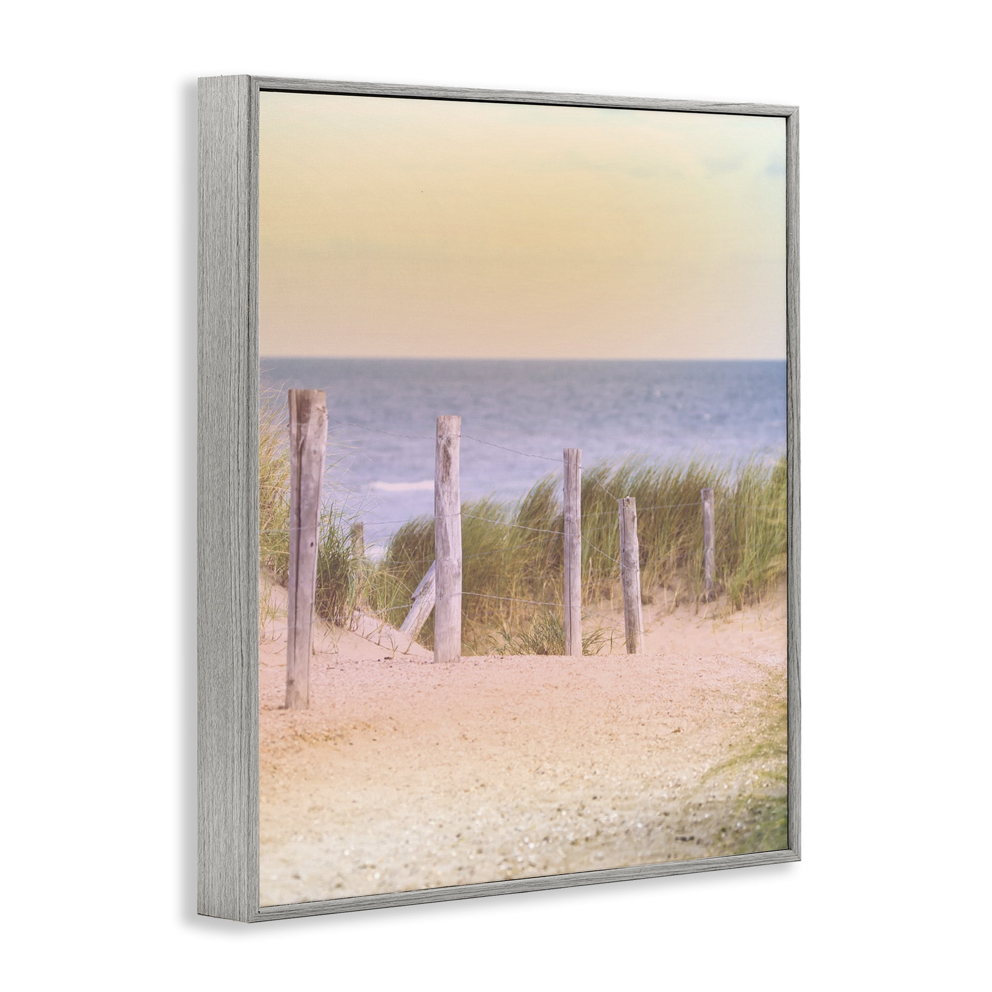 Stupell Industries Carefree Beach Vacation Gray Framed Giclee Art, design by Marcus Prime