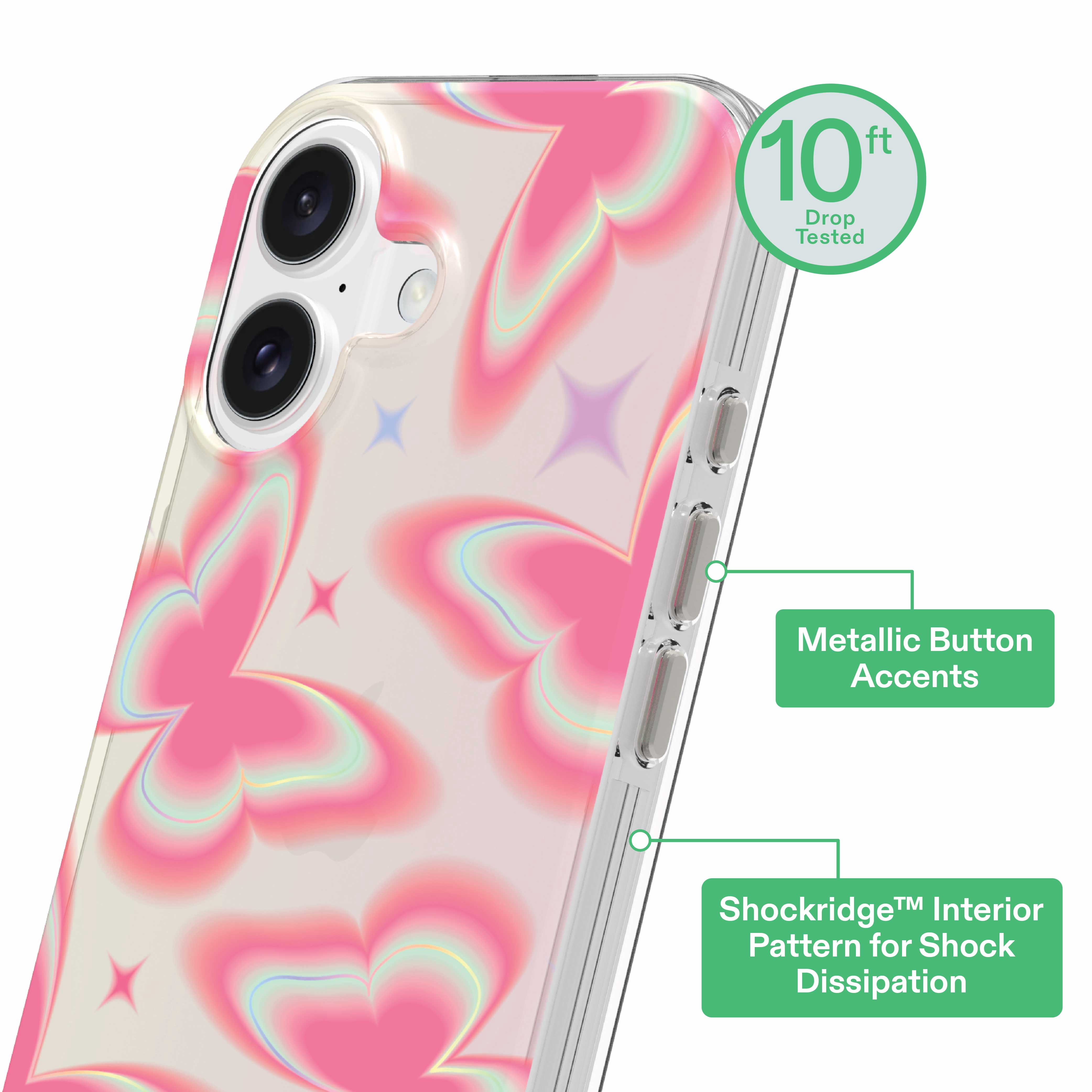 onn Retro Butterfly Phone Case for iPhone 17