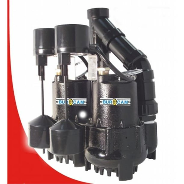 burcam pumps 300828twp .33 hp duplex sump pump system