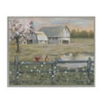 thumbnail image 5 of Stupell Industries Blossoming Trees Birds Perched Country Farm Fence Painting Gray Framed Art Print Wall Art, Design by Pam Britton, 5 of 5
