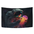 thumbnail image 6 of Yayeee Tapestry Wall Hanging for Bedroom 90" x 60" Living Room Home Wall Art Decor, Black Astronaut, 6 of 7