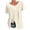Beige, variant on Fall Tops House Blouse Vneck Tshirts Baggy Ruffle Sleeve Women's Solid Color Lock Loose and Comfortable Plus Size Short Sleeved Round Neck Top Blue 2X