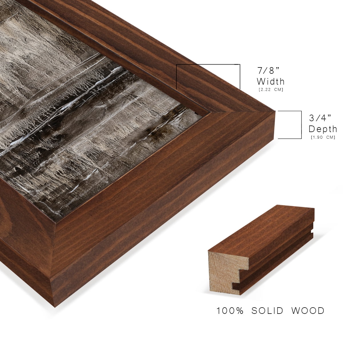 Continuum III -Framed Print w/glass-Chestnut