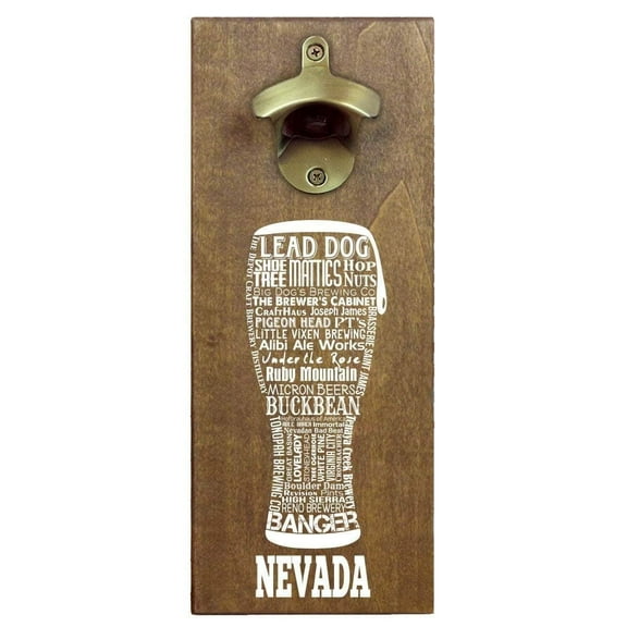 Nevada Craft Beer Typography Cap Catching Magnetic Bottle Opener