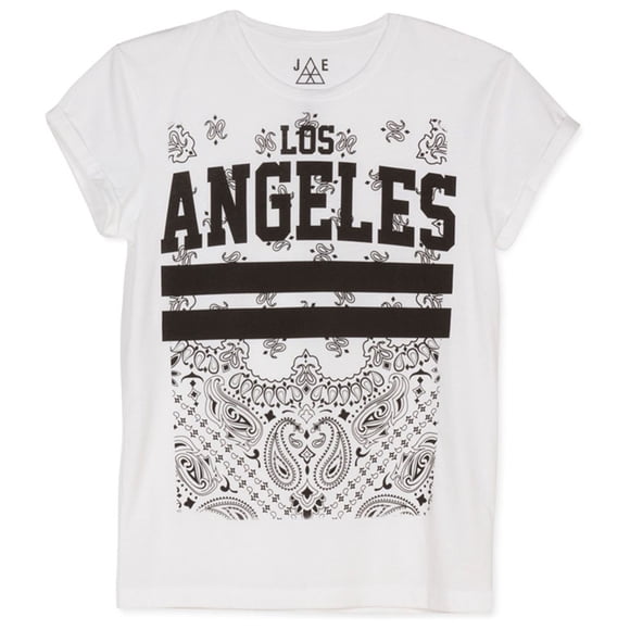 Jem T-Shirt Graphique à Manches Roulées pour Hommes, Blanc, Très Grand