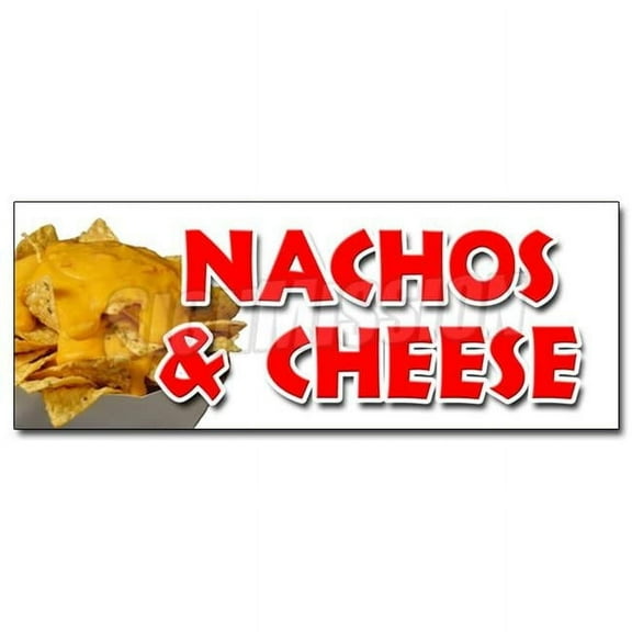 SignMission 12 in. Nachos & Cheese Decal Sticker - Snack Melted Mexican Food Tacos Tex Mex