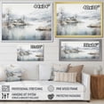thumbnail image 4 of Designart "Silent Grey And Beige Modern Scandinavian Scenery" Modern Scandinavian Floater Framed Wall Art Prints, 4 of 5