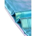 thumbnail image 5 of INSPIRE CHIC Women's Party Metallic Textured Short Sleeve Shiny Multicolor Top Small Blue Shiny, 5 of 5