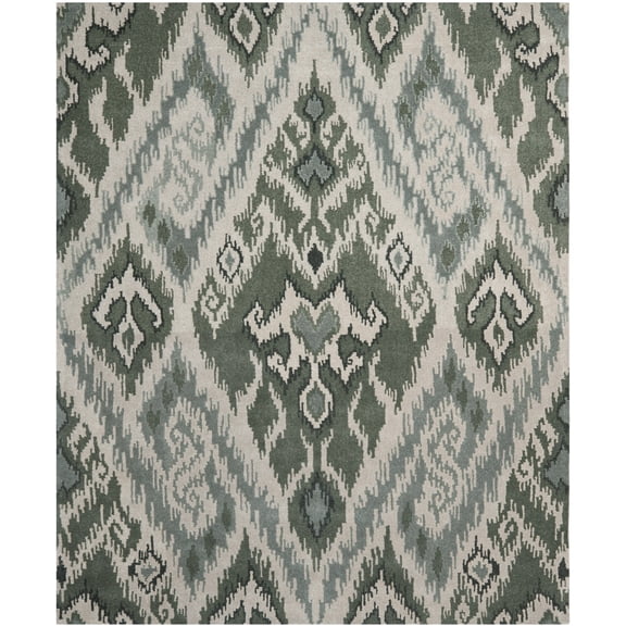 SAFAVIEH Capri Merrilyn Damask Wool Area Rug, Multi/Grey, 8' x 10'