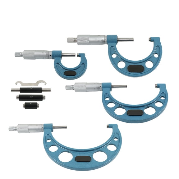 4Pcs 0-4 Inch Outside Micrometer Set Accuracy 0.0001 Inch