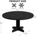 thumbnail image 4 of Garvee Round Dining Table for 4, 47-Inch Rustic Kitchen Table with Wooden Base, Sturdy Metal Frame, Easy Assembly for Dining Room, Living Room, Farmhouse Decor, 4 of 7