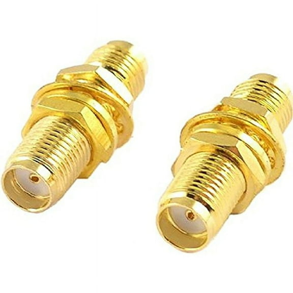 Straight SMA Female to Female Connector RF Coaxial Adapter (Pack of 2) High Quality Quick USA Shipping