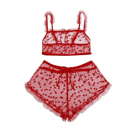 

JDEFEG Postpartum Corset Thong Sleepwear Lingerie Underwear Pajamas Lace Underwear Embroidery Fashion Snap Crotch Lingerie Bodysuit for Women Polyester Red M