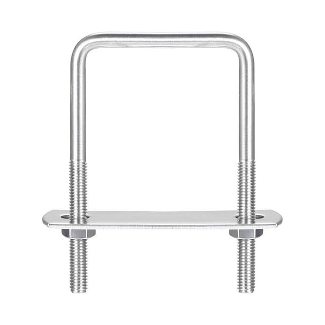 Unique Bargains Square U-Bolts 2 Sets 52mm Inner Width 80mm Length M6 304 Stainless Steel U Clamp Bolt