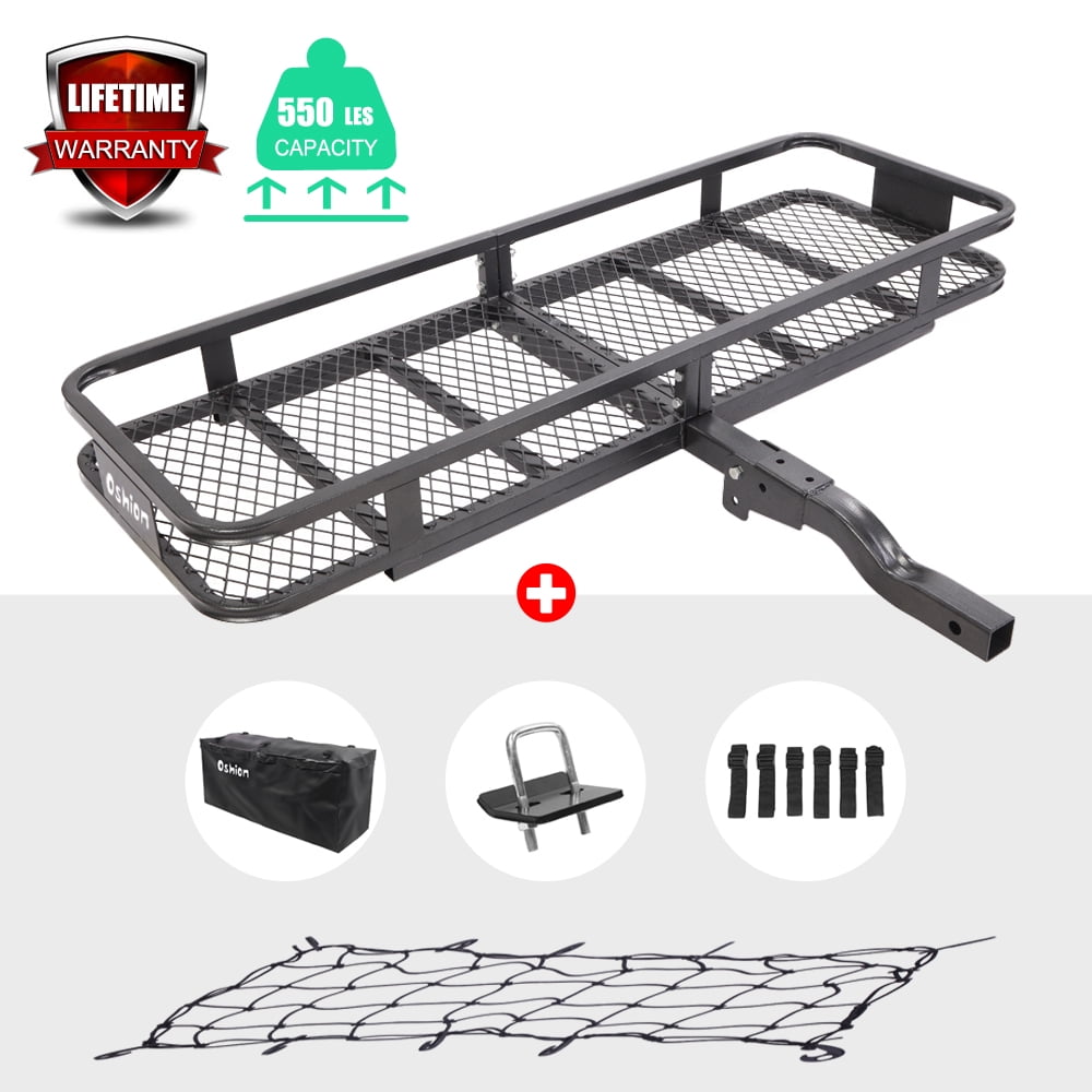 Tow Hitch Cargo Carrier Trailer Basket Luggage Rack For SUV Heavy Duty Travel 