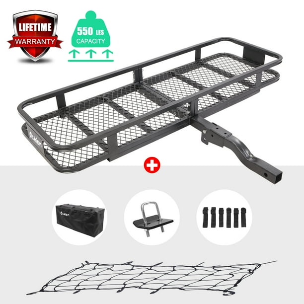 titimo 60 x21 x6 folding hitch mount cargo carrier