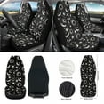 thumbnail image 2 of Renewold Sun Moon Star Car Seat Cover Front Seat Cover 12 PCS, with Steering Wheel Cover Seat Belt Pad Armrest Cover Garbage Bag Air Vent Bag Rearview Mirror Cover Coasters Key Chain Universal Fit, 2 of 7