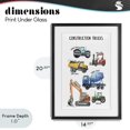 thumbnail image 4 of Stupell Industries Contemporary Utility Trucks Construction Black Framed Print Under Glass, 14 x 20, by Christine Simpson Art, 4 of 8