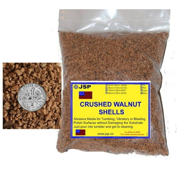 Crushed walnut shell 1.7-2.3mm 8/12 5 lb