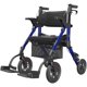 thumbnail image 1 of Silla de ruedas de transporte VOCIC, ligera y plegable, andador con ruedas para personas mayores con asiento, andador con ruedas 2 en 1, silla de transporte de 4 ruedas para adultos de 136 kg con fren, 1 of 5