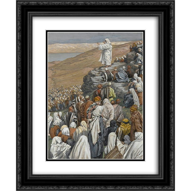 James Tissot 2x Matted 20x24 Black Ornate Framed Art Print 'The Sermon ...