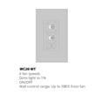 WAC Lighting 6Speed Bluetooth Ceiling Fan Wall Control with Single