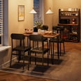 thumbnail image 4 of Dining Table for 4, Dinette Set for 4, 5 Piece Dinner Table Set, Kitchen Dining Room Table Set with 4 Upholstered Chairs for Small Space, Apartment, Metal Steel Frame, 4 of 9