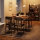 thumbnail image 4 of ChaoLink Juego de comedor para 4, conjunto de mesa y 4 sillas tapizadas, juego de comedor industrial de 5 piezas, 4 of 8