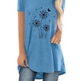 thumbnail image 5 of Gvmfive Women Short Sleeve Tunic Tops Casual Short Sleeve T Shirt Dandelion Print Loose Tee Blouse, 5 of 5