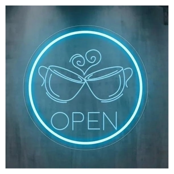 Letrero De Neón De Café Con Grabado 3D Y Luz Regulable Por USB Para Cafetería, Tienda, Bar De Té, Decoración De Cocina,38x38cm
