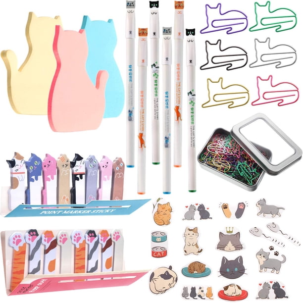 Set de papelería Outus Cat Office Supplies para amantes de los gatos