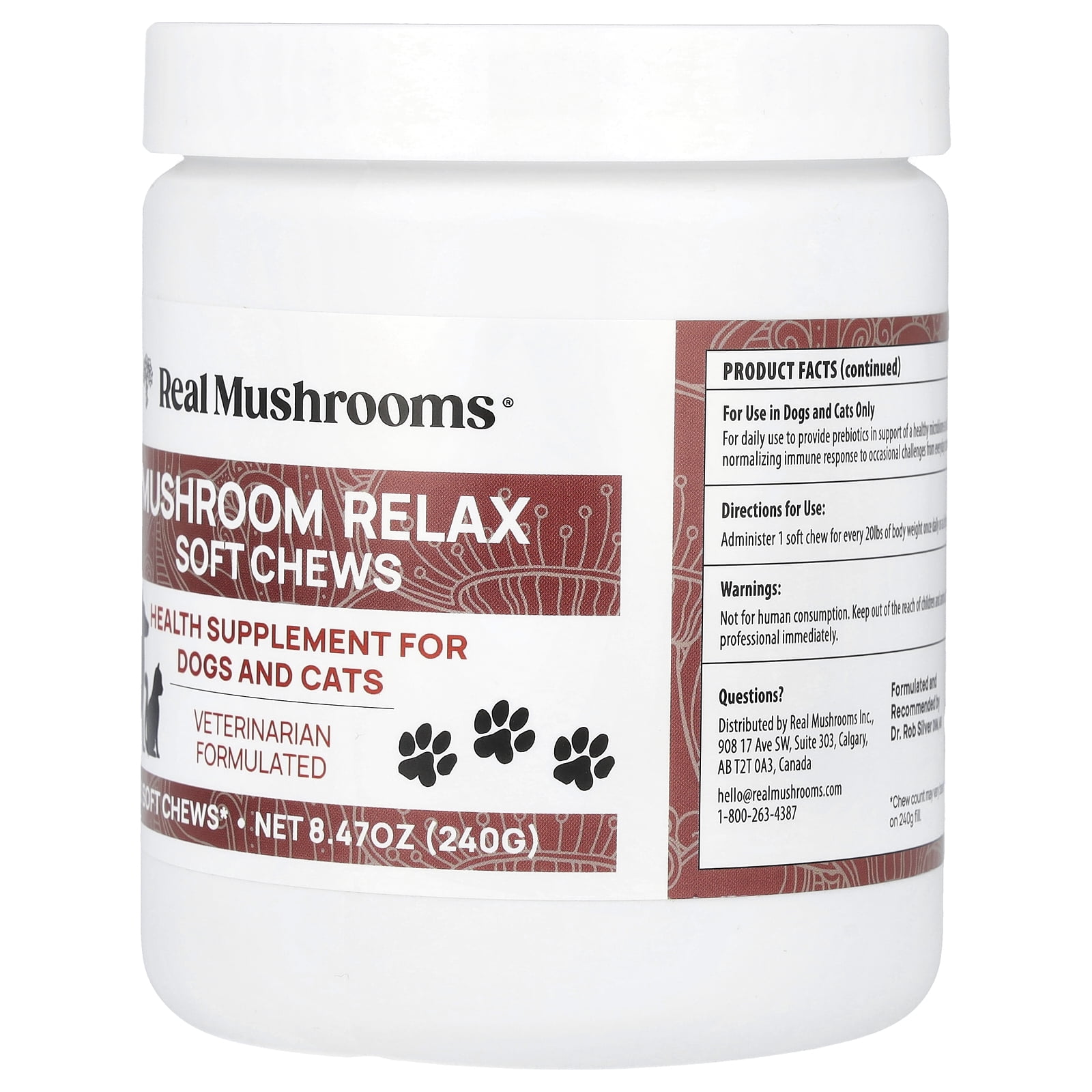 Real Mushrooms Mushroom Relax Soft Chews, 60 Chews