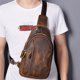 thumbnail image 3 of FloreceBien Al aire libre Casual Viajes Senderismo Té Crossbody Pecho Sling Bag Mochila Hombres Cuero, 3 of 5