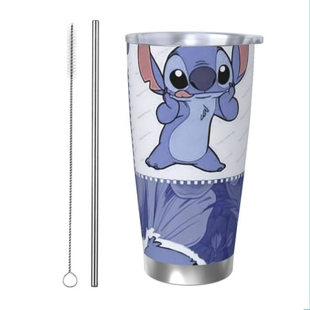

Stitch Coffee Mug 20 Oz Insulated Stainless Steel Coffee Travel Mug | Vacuum Sealed Cartoon Design Bottle for Car & Gifts
