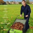 thumbnail image 5 of Riedhoff 26" Push Lawn Sweeper,4 Spinning Brushes, 7 Cu. Ft Capacity Collection Bag, Adjustable Height, Light Green, 5 of 7