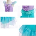 thumbnail image 4 of KAWELL Mermaid Costume Dress for Toddler Girls Cosplay Ariel Outfit Halloween Birthday Party Dress Up with Accessories, 4 of 7