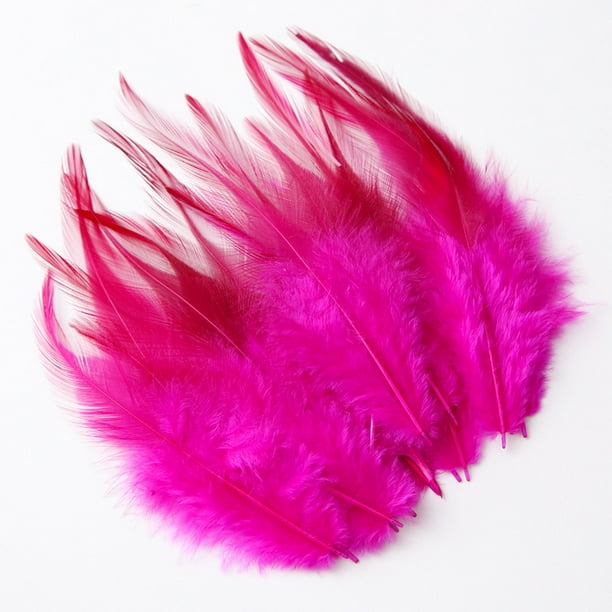 XmhyTop-A Plumas para manualidades, 100 piezas de 3 a 5,9 pulgadas, plumas para manualidades, para bodas, fiestas, atrapasueños y manualidades, color rosa oscuro.