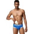 thumbnail image 2 of JOCKMAIL Mens Underwear Briefs Sexy Bulge Front + Back buttocks Double Removable Push Up Cup, 2 of 8