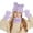 Purple, variant on ELF Children's Winter Beanie Hat Set 3PCs Acrylic Gloves Bear Ears Scarf Hat Label Warm Hat Kits