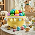 thumbnail image 2 of Wovilon Easter Eggs Storage Basket Woven Storage Basket Small Cotton Ball Storage Basket Round Cotton Rope Woven Storage Basket Desktop Storage Basket, 2 of 6